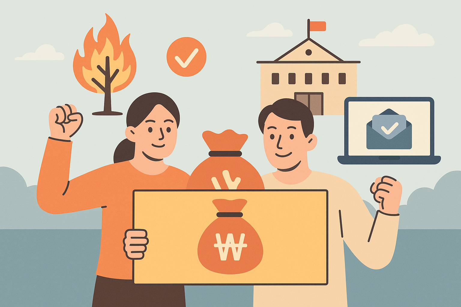 산불피해 긴급생활지원금 신청안내