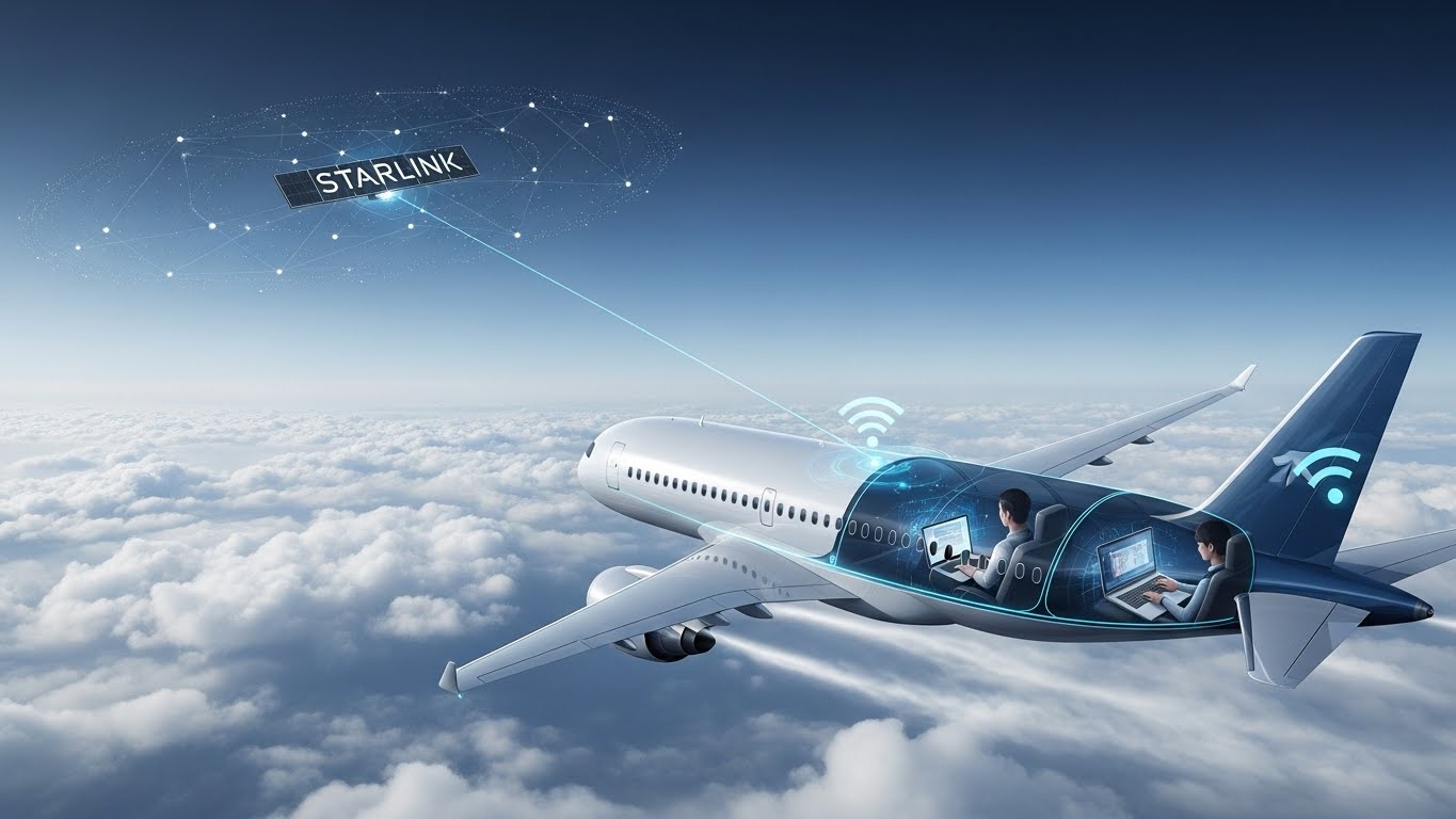 startlink +비행기의 무선인터넷사용
