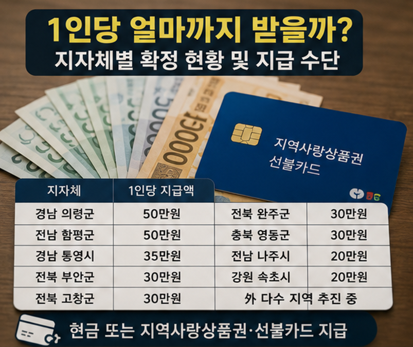 "우리 동네는 왜 안 줘요?" - 2026 추석 민생지원금 핵심 정리 (지차체별 지급액, 내 지원금 조회방법 등)