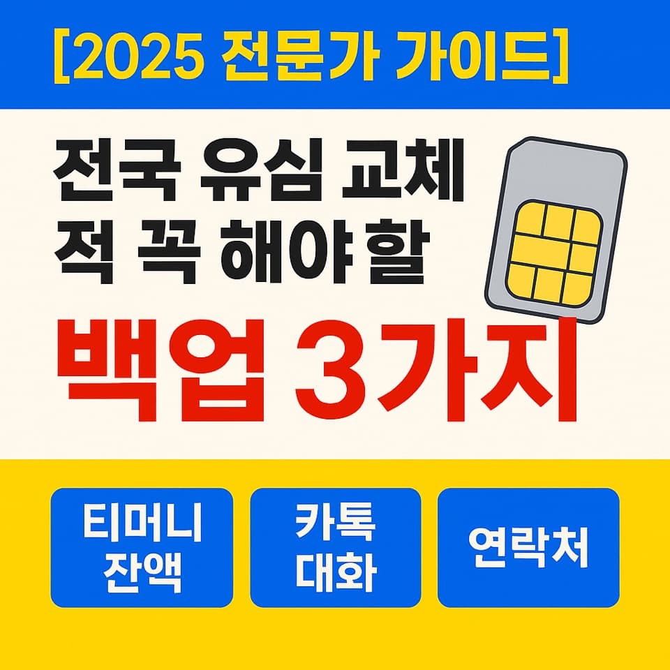 skt 유심교체 전 체크리스트