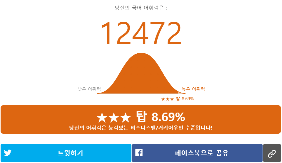 국어 테스트 결과 확인