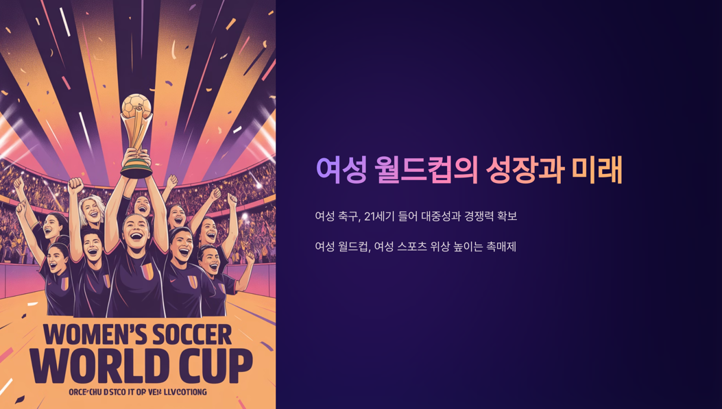 여성 월드컵의 성장과 미래