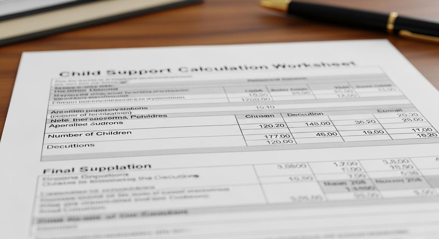 양육비 산정기준표