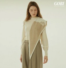[15만원 인하]고비(GOBI) 캐시미어 100 우븐 케이프 판초 (내추럴 라인)