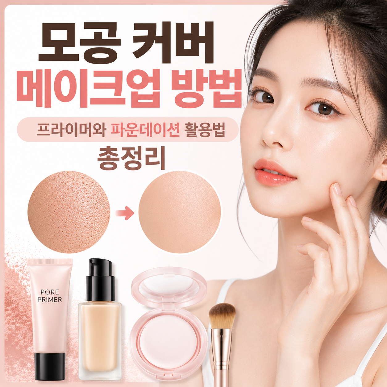 모공 커버 메이크업