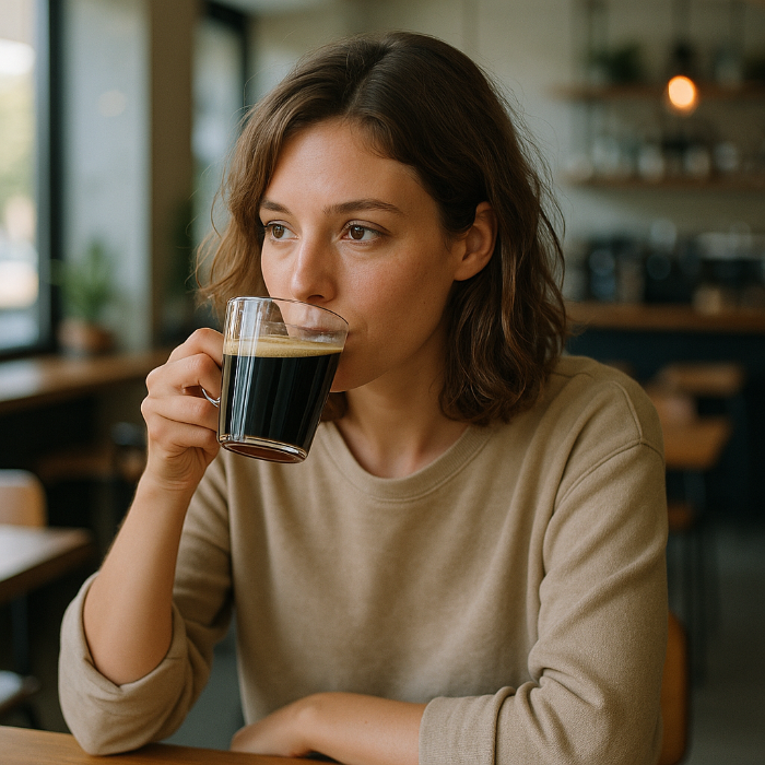 커피 마시는 여성