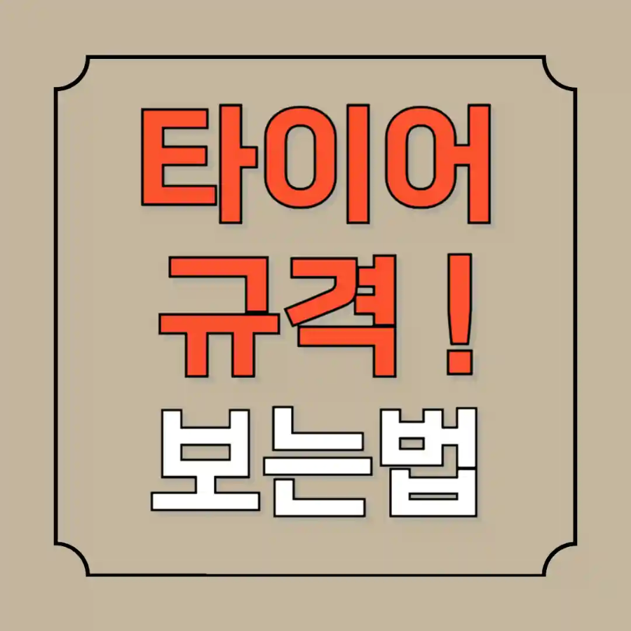 타이어 규격 보는법