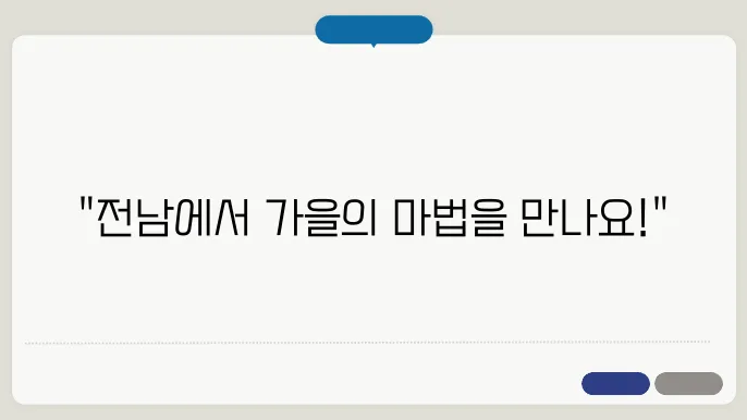 11월에 전남 가볼만한곳 베스트10