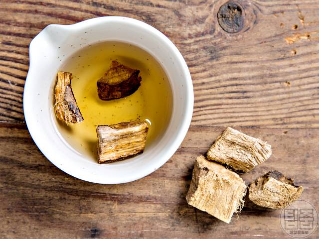 목감기에 좋은 차 칡차 목감기 빨리 낫는법