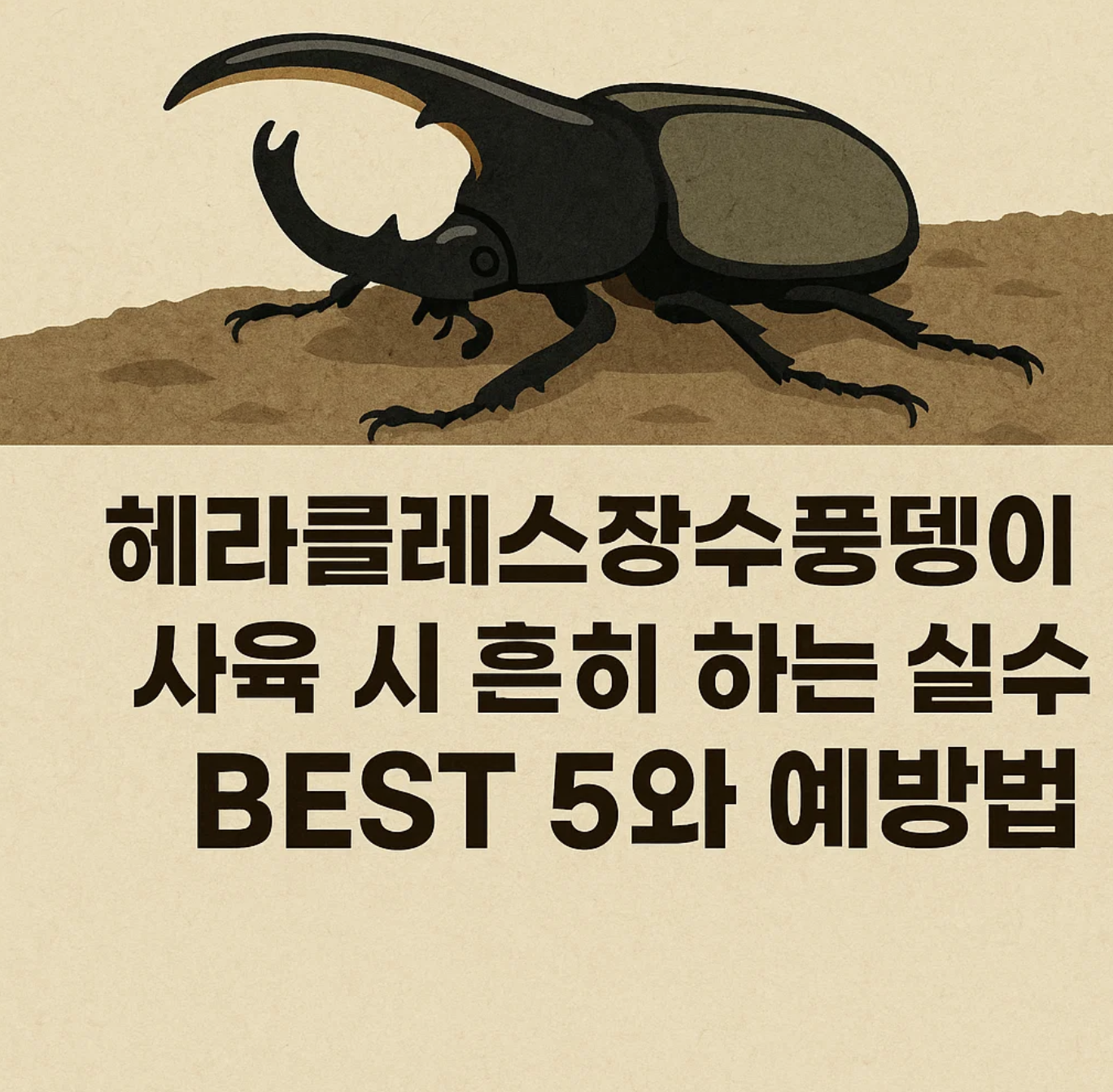 헤라클레스장수풍뎅이 사육 시 흔히 하는 실수 BEST 5와 예방법