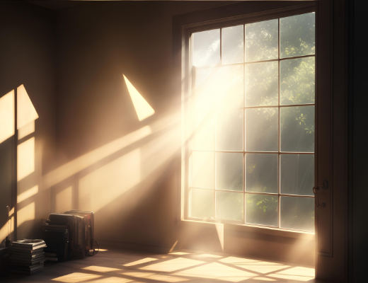 창문너머로 들어오는 햇살