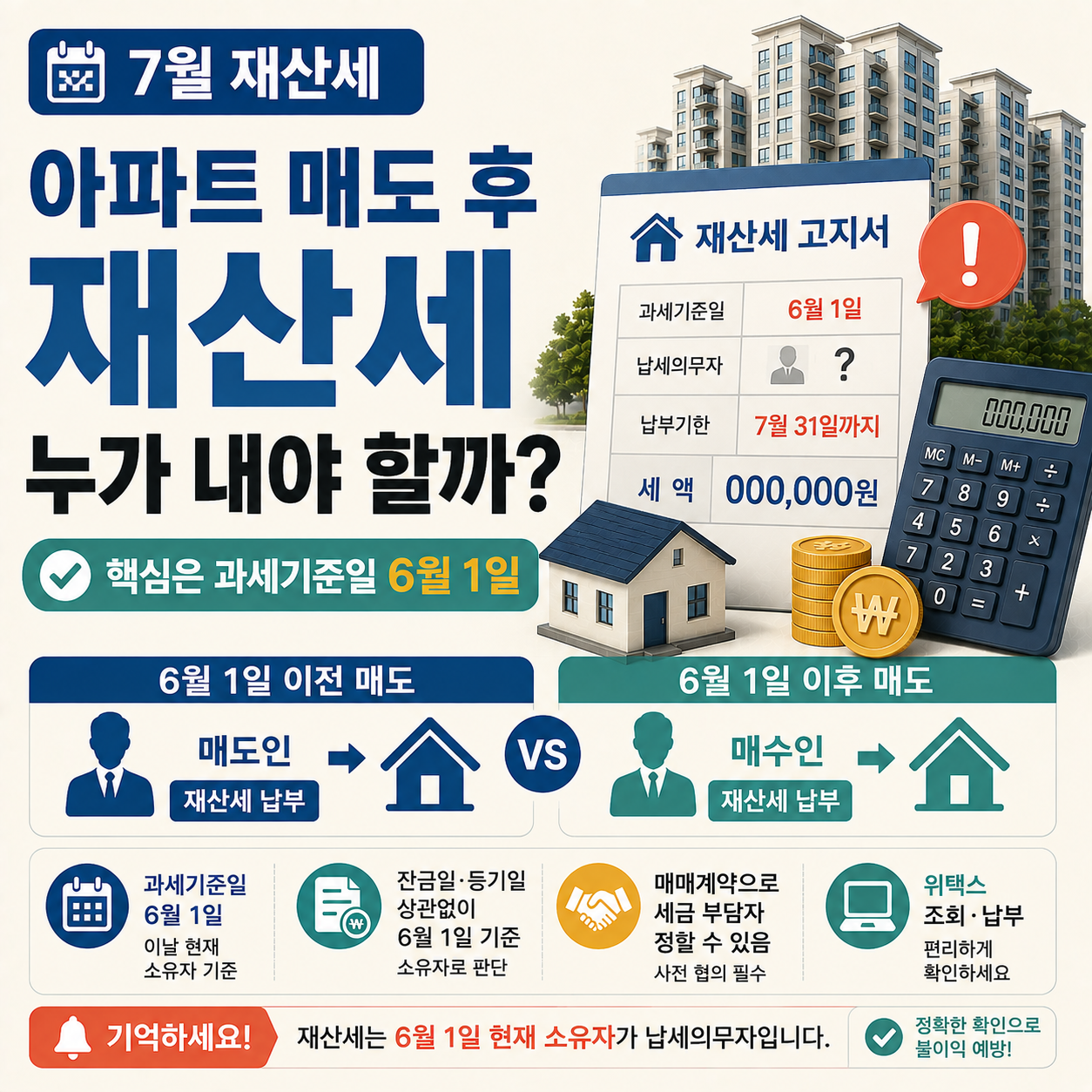 아파트 매도 후 7월 재산세 납부자 확인 이미지