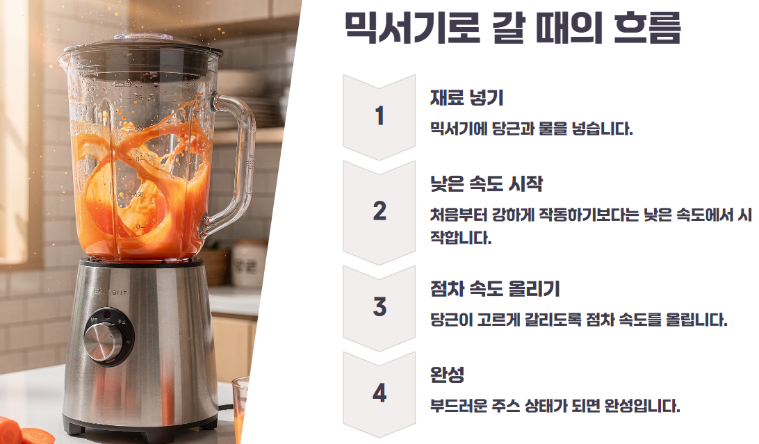 당근 주스 만들기