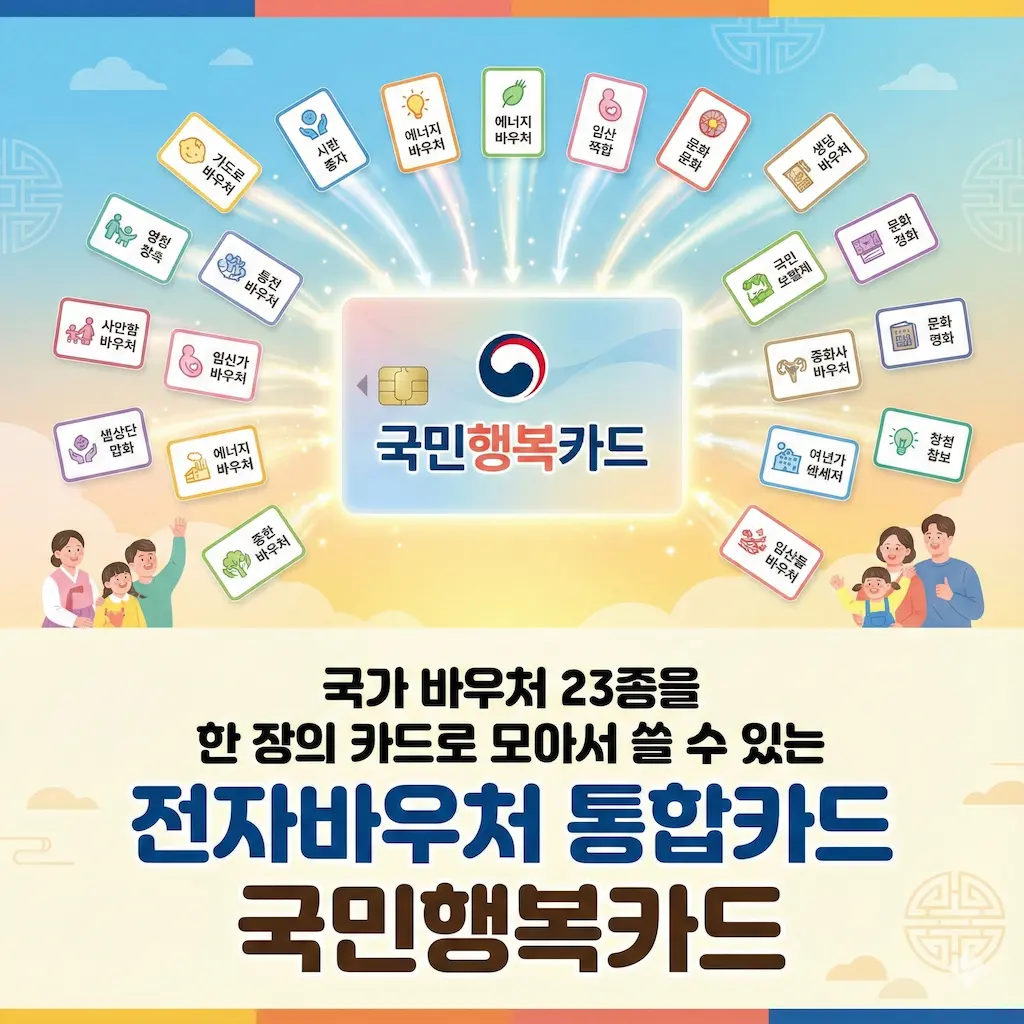 국가 바우처 23종 모아서 쓸 수 있는 국민행복카드란?