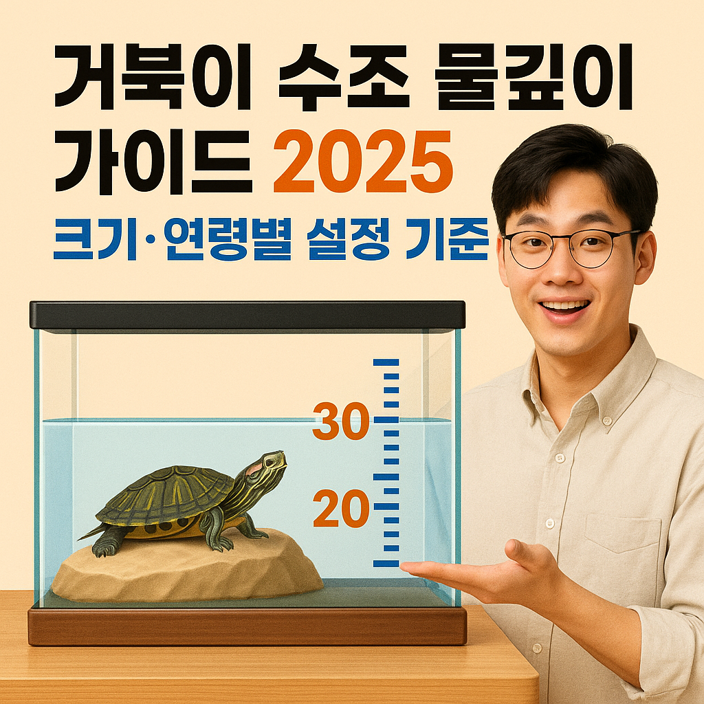 거북이 수조 물깊이 가이드 2025 | 크기·연령별 설정 기준