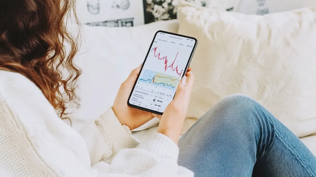 2025년 연금 ETF 투자 계좌를 모바일 앱에서 관리하는 모습으로, 글로벌 및 국내 주식 시장 차트를 활용해 포트폴리오 리밸런싱을 실천하는 장면. 연금저축 계좌 ETF, 주식형 ETF, 분산 투자, 글로벌 자산 관리, 스마트폰 투자 앱 키워드를 중심으로 한 실용적이고 사용자 친화적 설명.