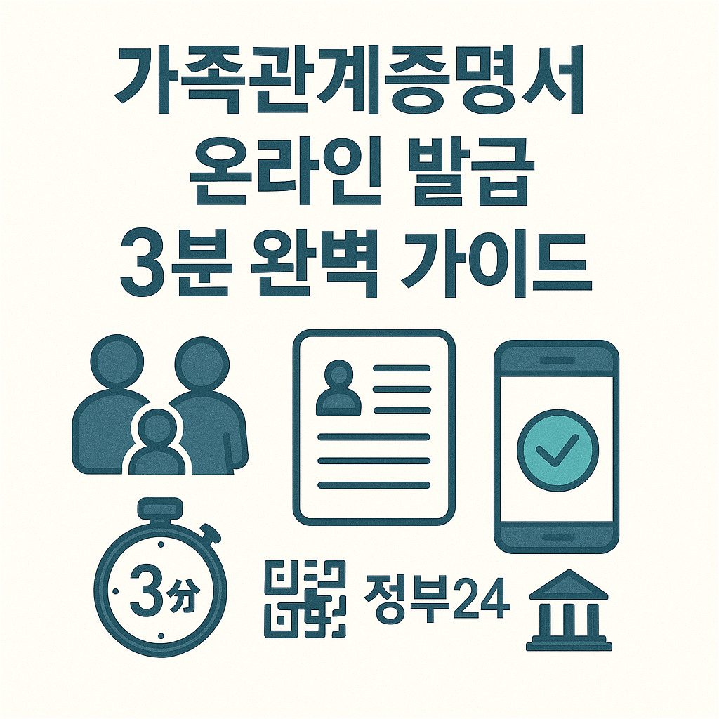 가족관계증명서 온라인 발급 3분 완벽 가이드