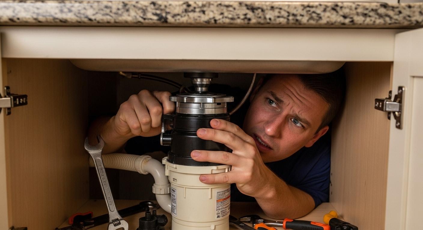 설치 불편 싱크대형 음식물처리기