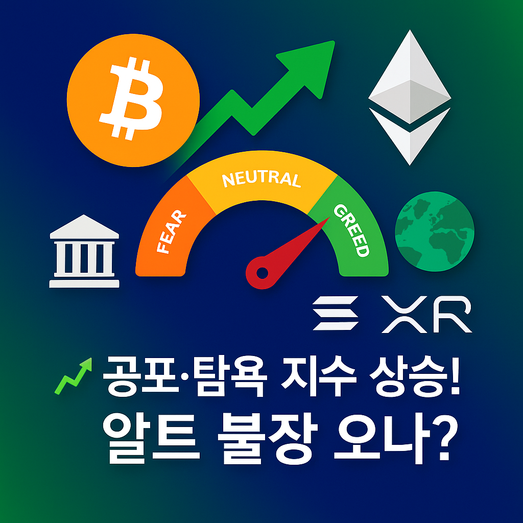 혼란한 시장 속 비트코인 공포&middot;탐욕 지수 상승, 알트 불장 신호 읽기