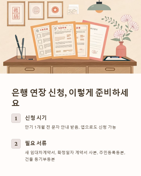 은행 연장 신청 이렇게 준비하세요