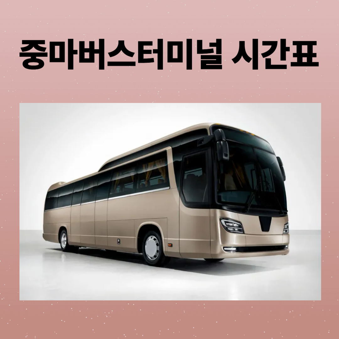 중마버스터미널 시간표, 예매, 주차장, 주변 맛집까지