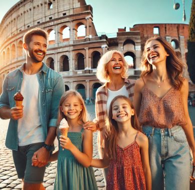 로마의 가족여행 사진