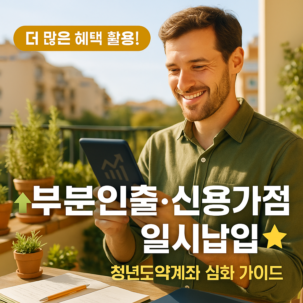 2025 청년도약계좌 부분인출 신용가점 일시납입 안내