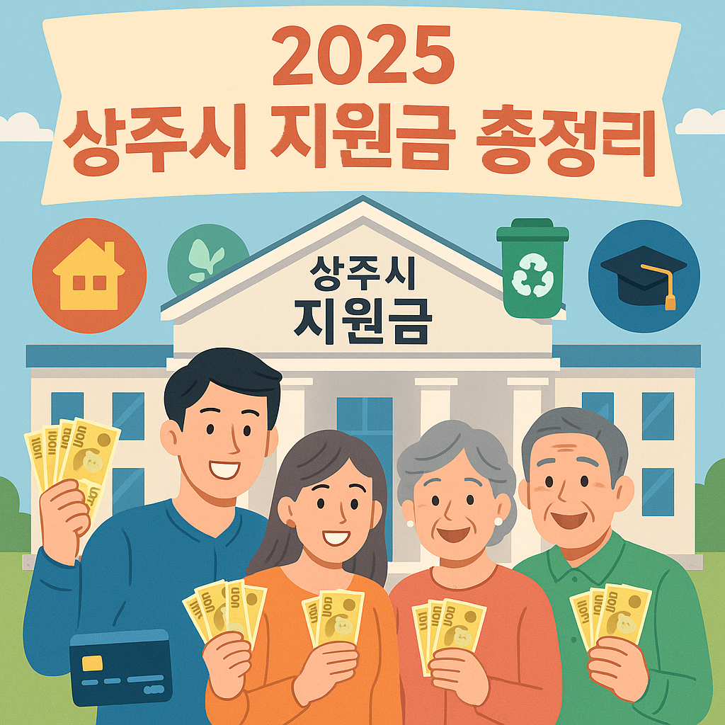 2025년 경상북도 상주시 지원금 총정리! 청년·소상공인·전입자 모두 신청하세요