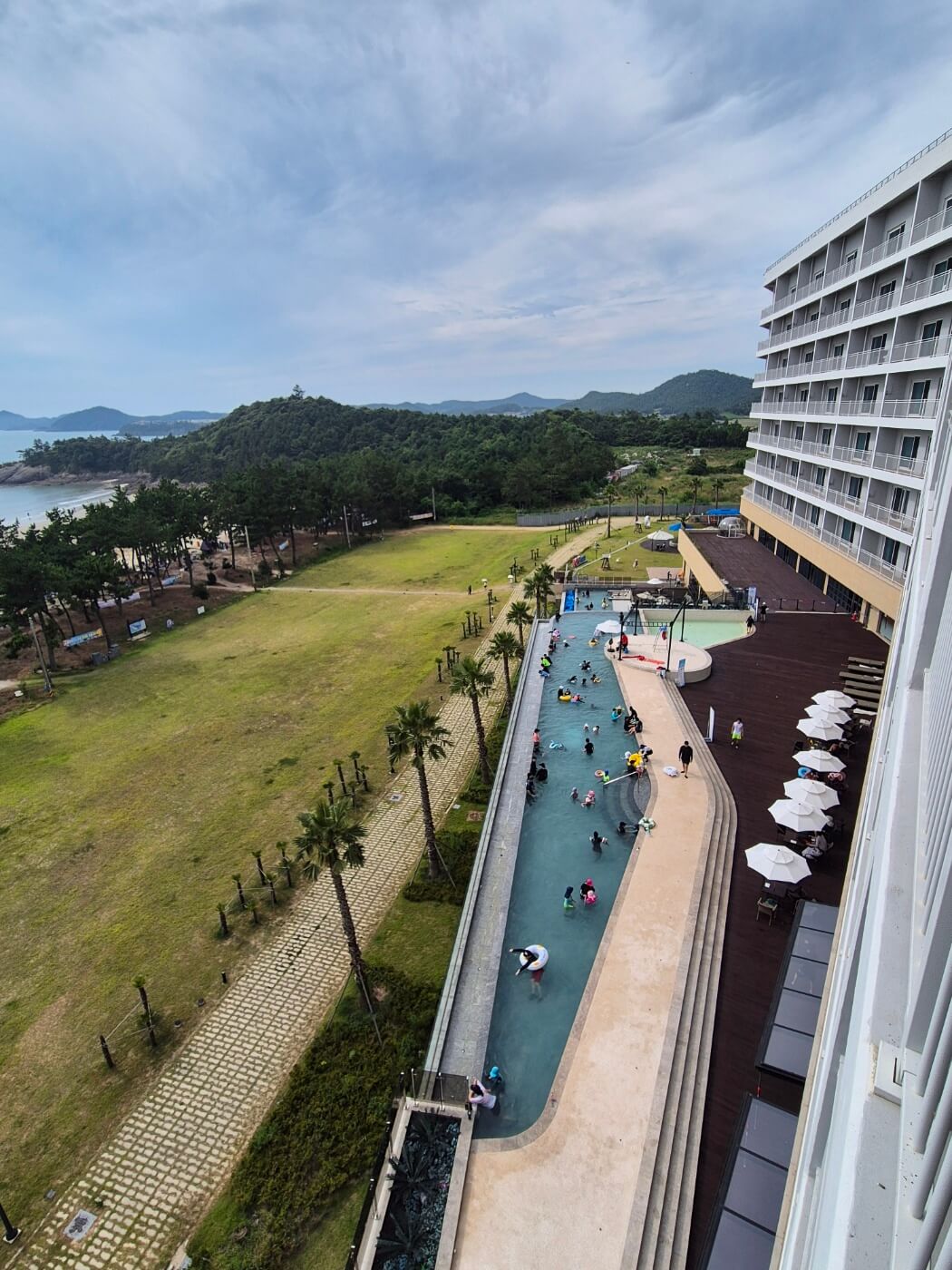 객실에서 내려본 풍경