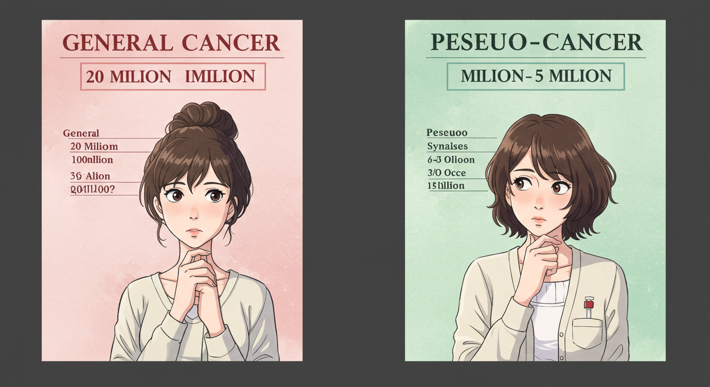 일반암과 유사암 진단금 구조를 비교하는 장면