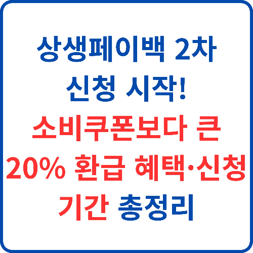 상생페이백-2차-신청-시작!-소비쿠폰보다-큰-20%-환급-혜택-신청기간-총정리