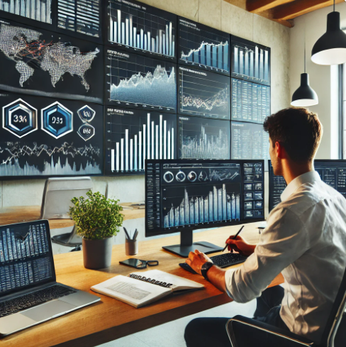 빅데이터 분석으로 투자하는 모습