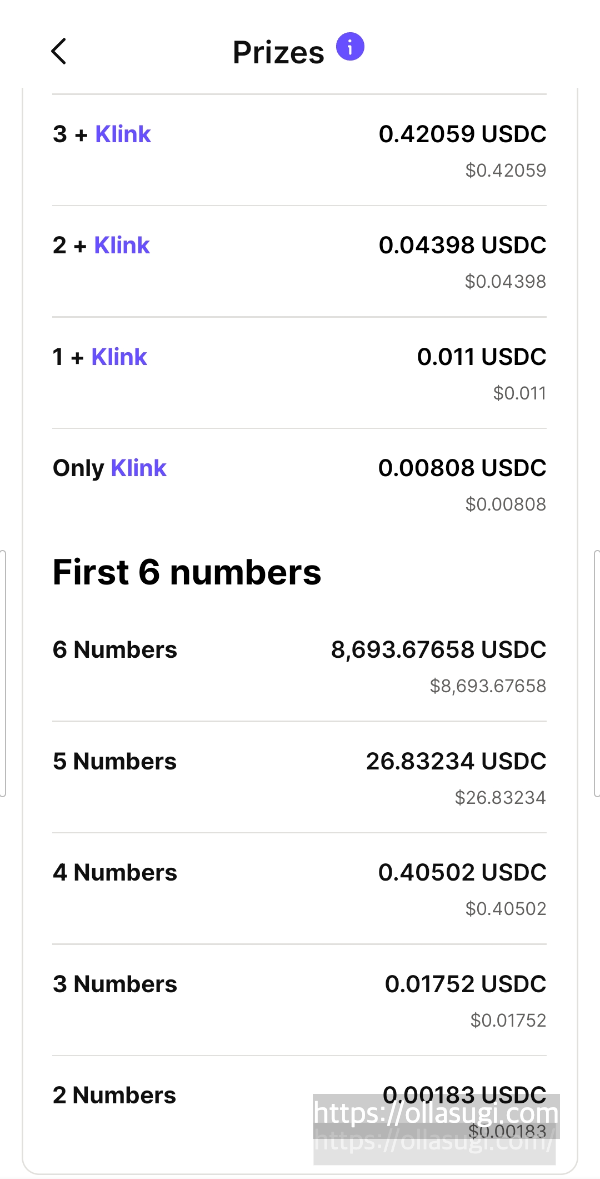 Klink 코인 로또