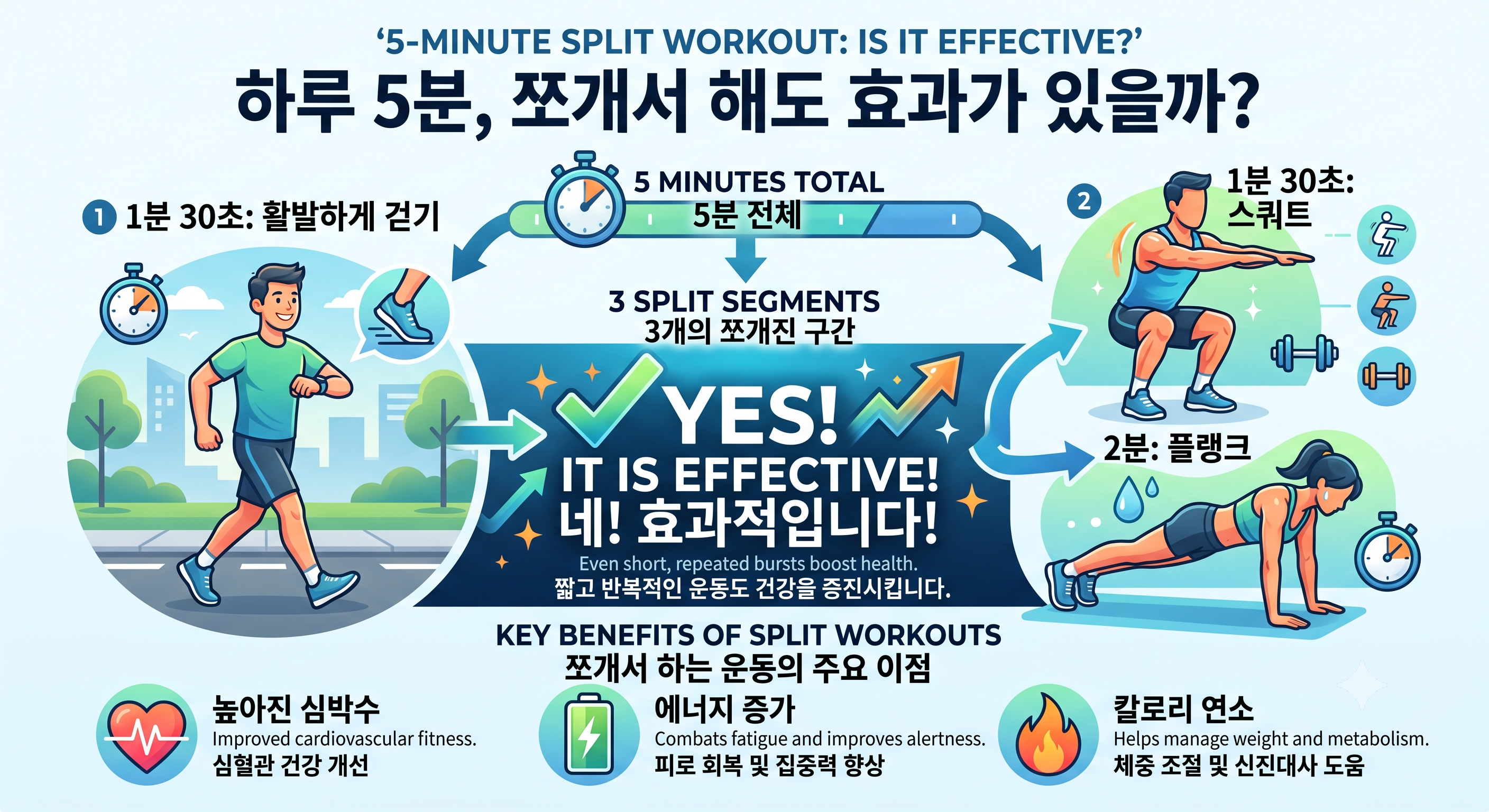 하루 5분, 쪼개서 해도 효과가 있을까?