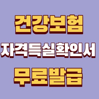 건강보험자격득실확인서
