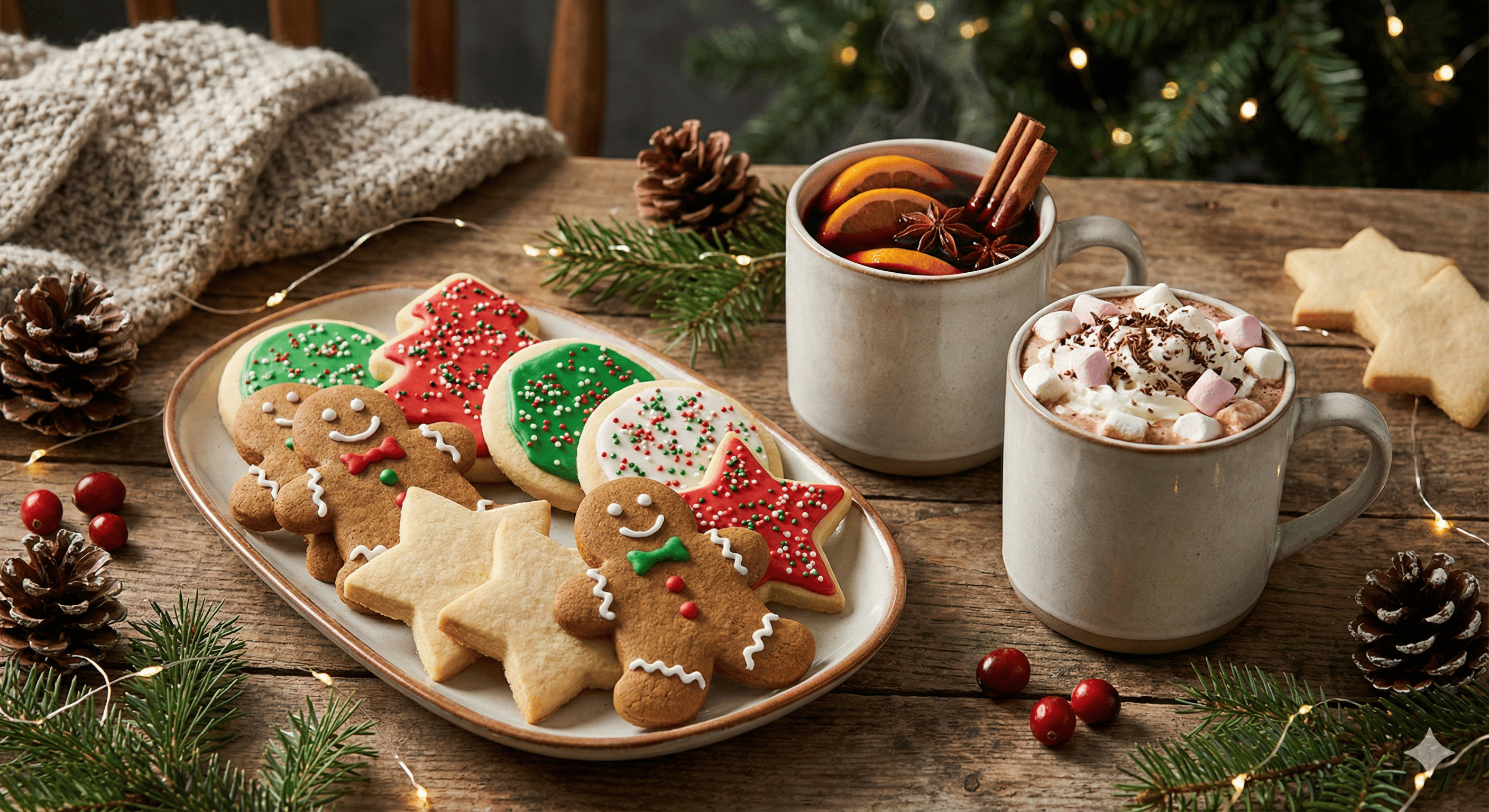 크리스마스 쿠키 만들기와 홈카페 메뉴