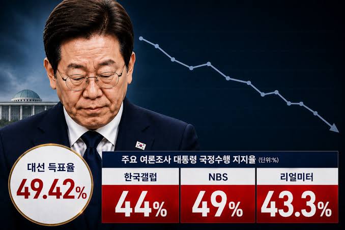 대통령 지지율 리얼미터