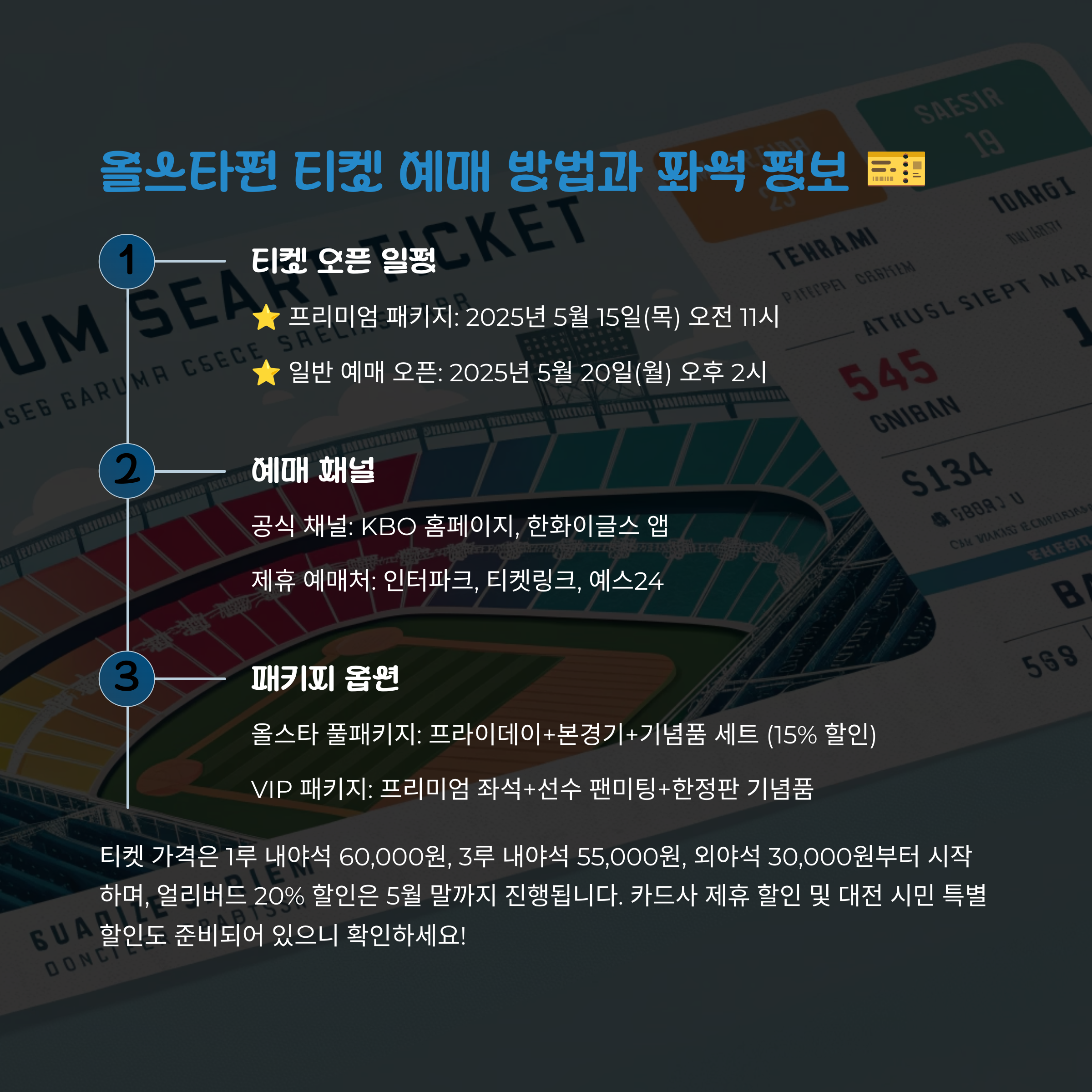 🎫 티켓 예매 방법과 좌석 정보