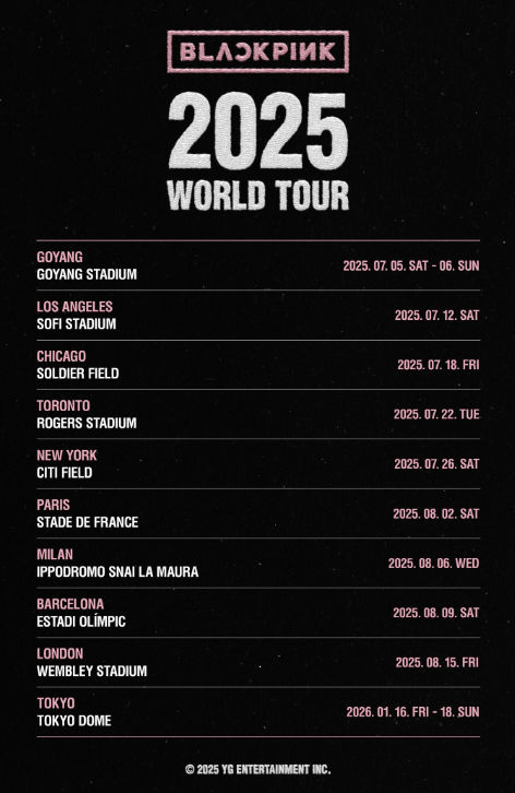 2025 블랙핑크 월드투어 콘서트 티켓팅