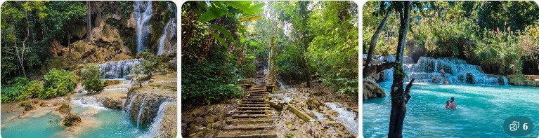 꽝시폭포 (Kuang Si Waterfall)