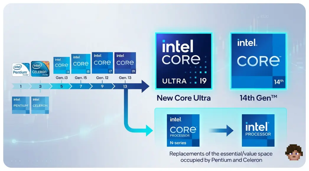 인텔 CPU 세대별 진화 및 명명법 변화