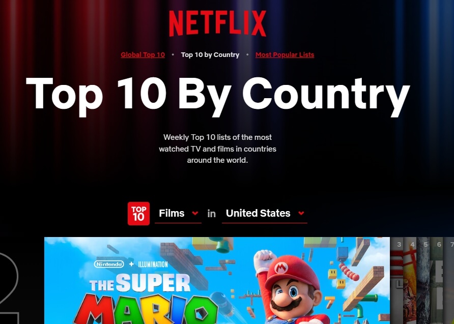 넷플릭스 Top 10 인기순위 사이트