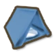 파란색 텐트