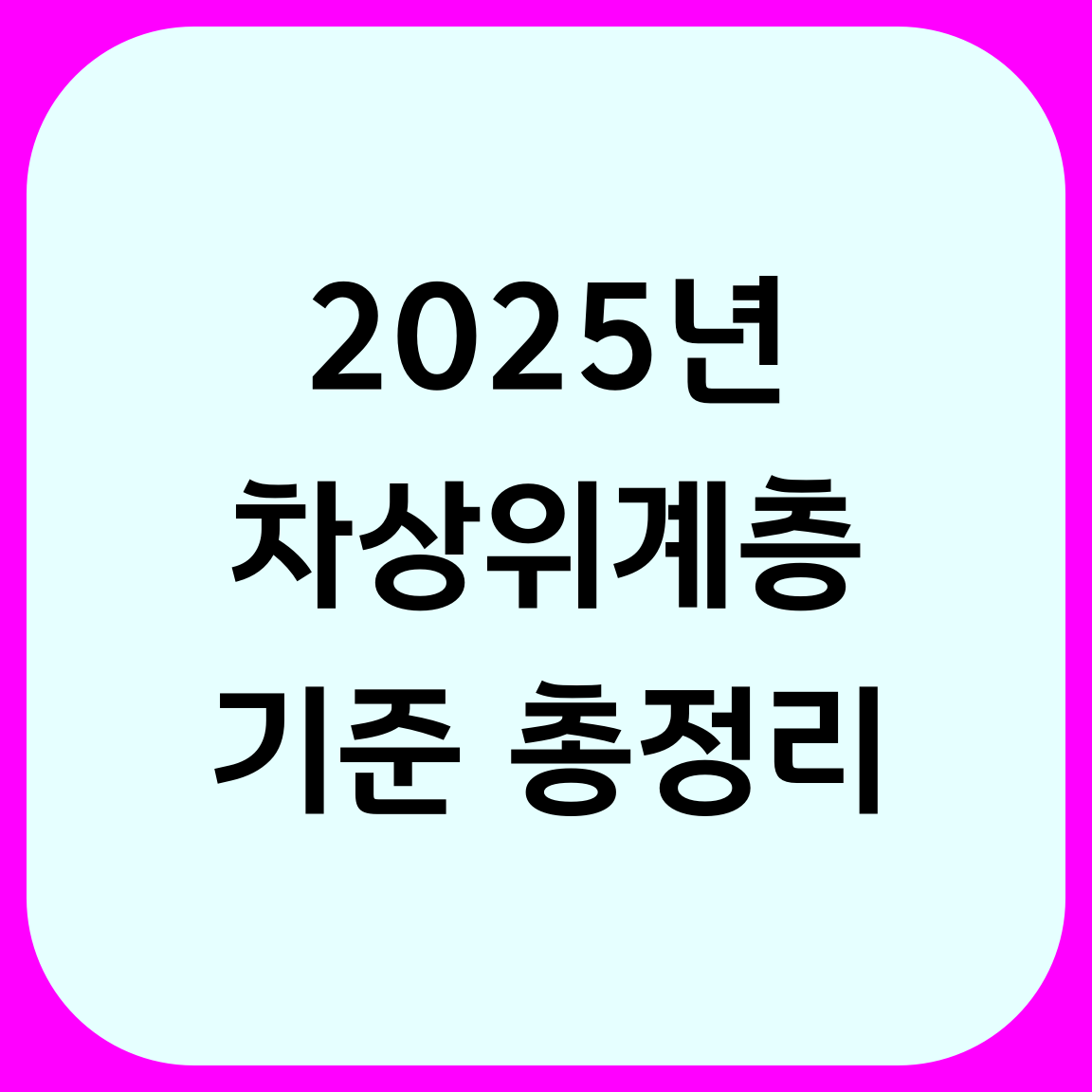 2025년 차상위계층 기준 총정리라는 문구가 들어간 밝은 사각형 이미지