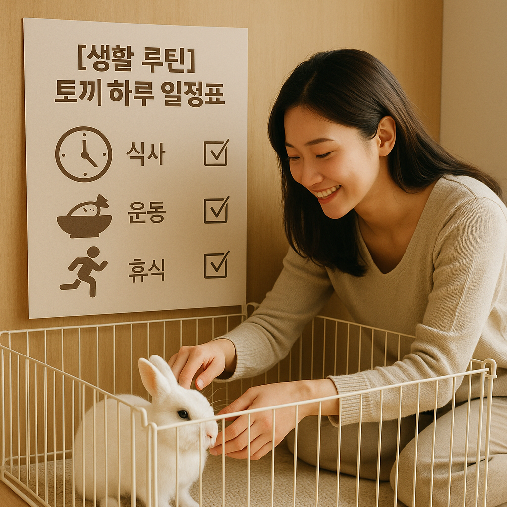 [생활 루틴] 토끼 하루 일정표 ｜ 식사·운동·휴식 루틴 샘플 공유