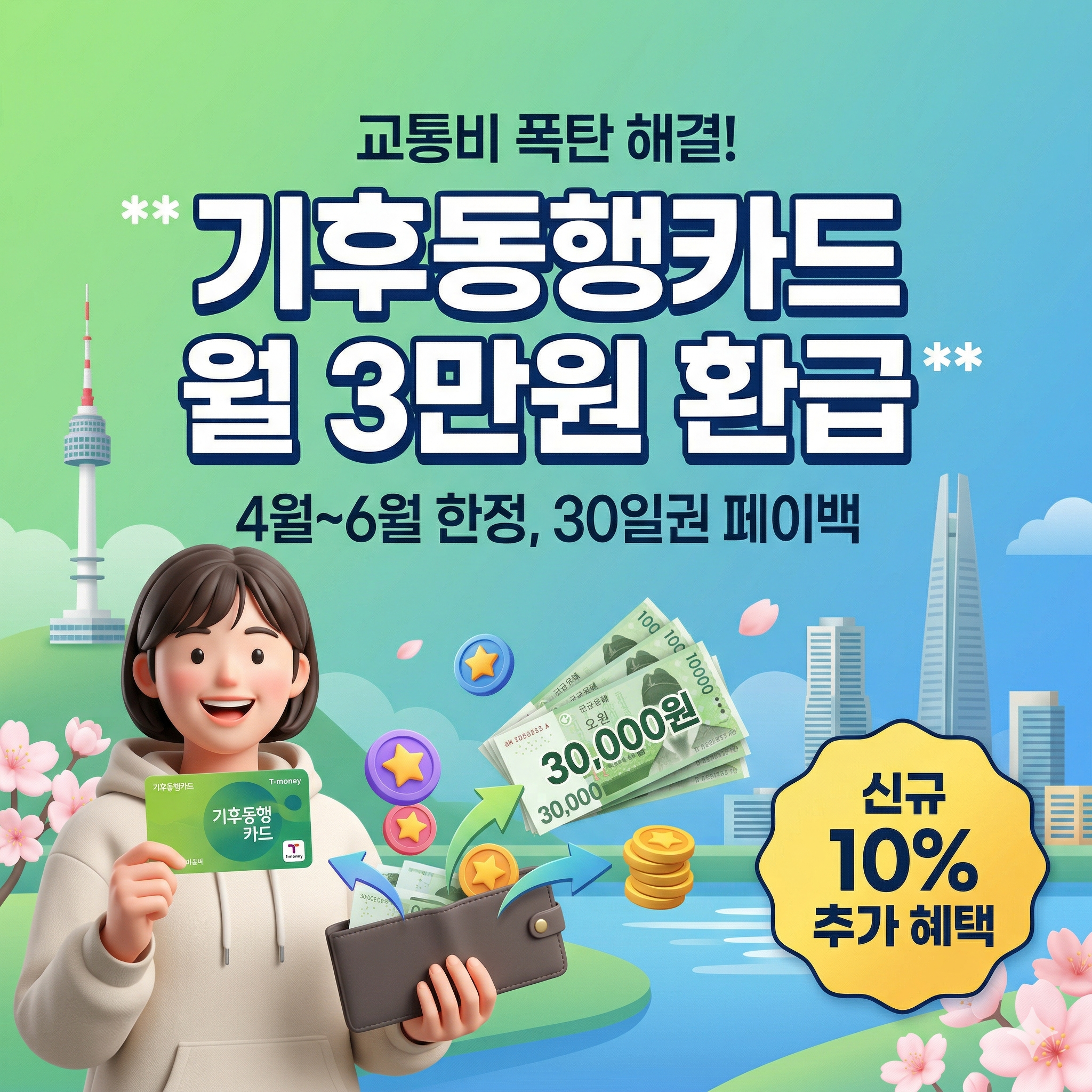 실제로 얼마 아낄까? 기후동행카드 3만원 페이백 완벽가이드 (신규 혜택 포함)