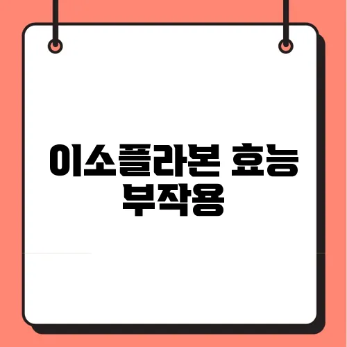 이소플라본 효능 부작용