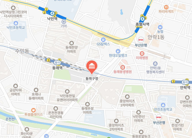 동래구청 위치 이미지