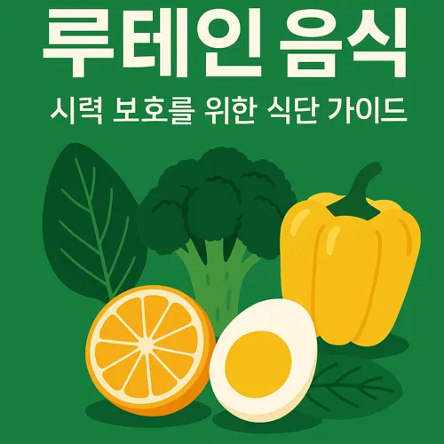 눈 건강 위한 루테인 음식 일러스트