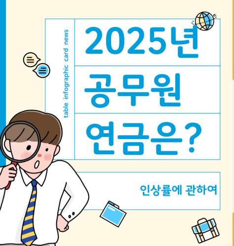 2025년 공무원연금 인상 2.3% 연금지급정지 기준금액